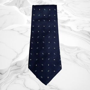 Tommy Hilfiger Designer Men's Silk Blend  2 Tone Tie ~ Navy Blue / Red 100% Silk